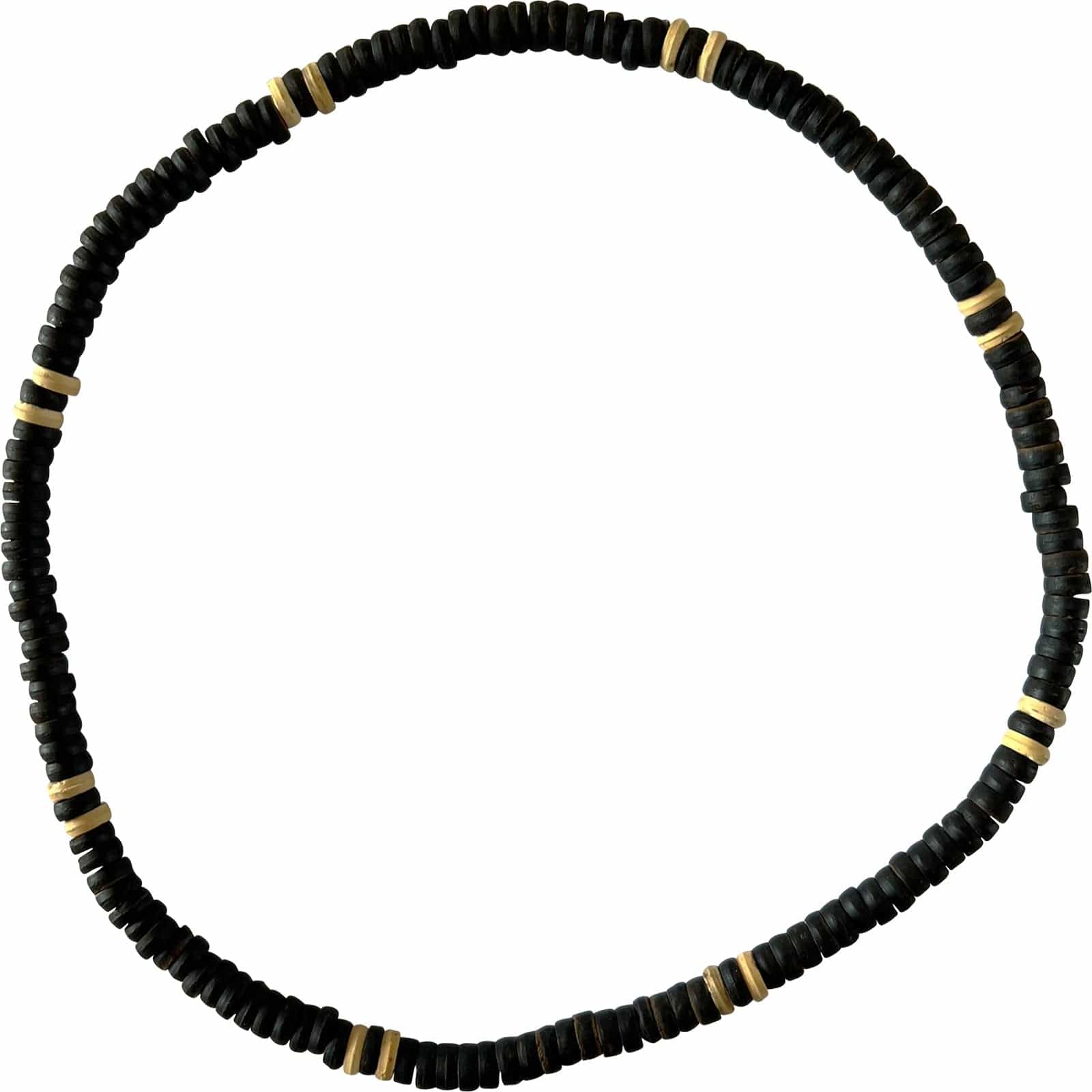 Black Brown Wood Beaded Necklace Chain Mens Womens Ladies Girls Boys Jewellery