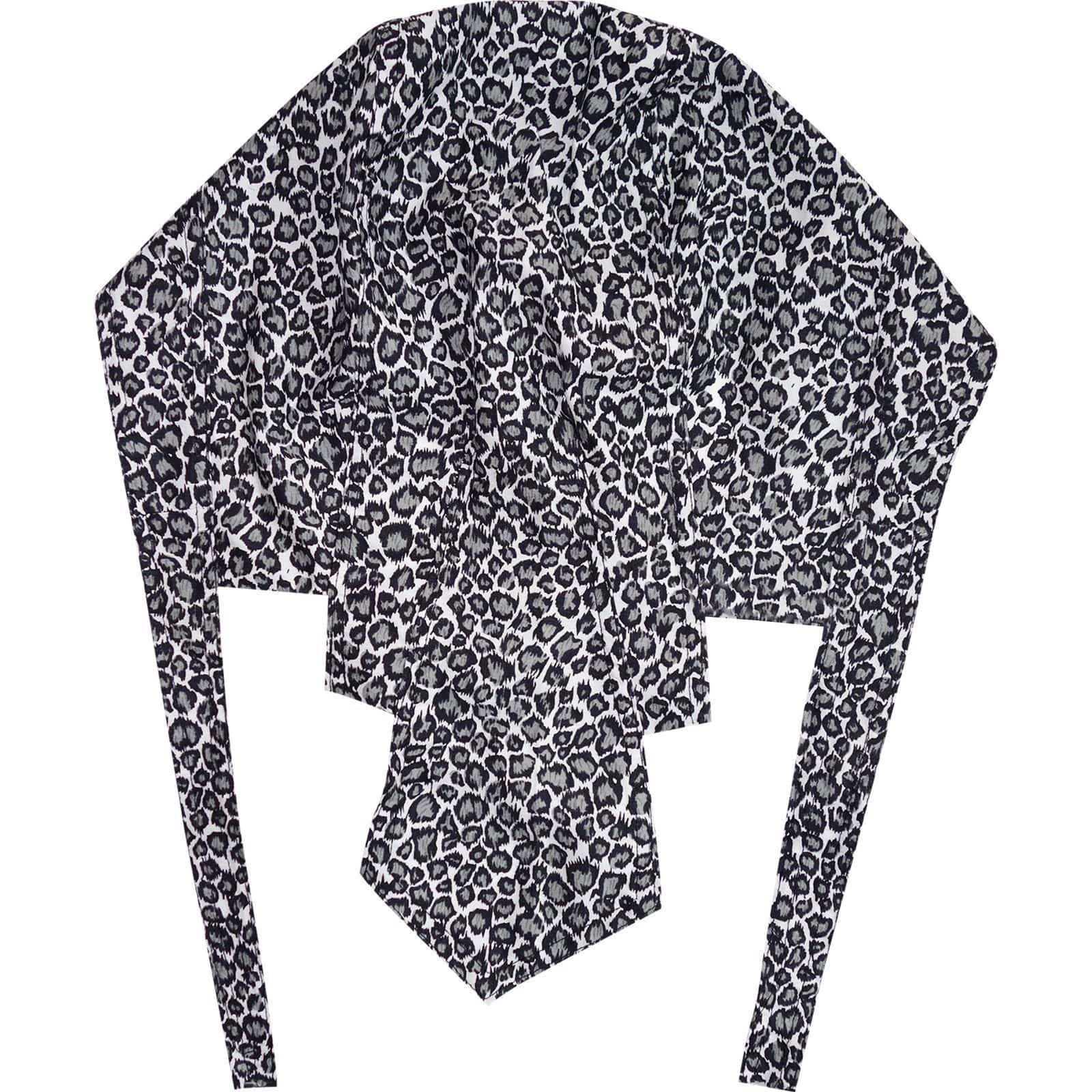 Black Grey Leopard Print Durag Bandana Motorcycle Biker Holiday Hat Cap Zandana