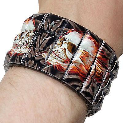 Black Leather Skull Bracelet Wristband Bangle Mens Womens Ladies Girls Boys Kids Black Leather Skull Bracelet Wristband Bangle Mens Womens Ladies Girls Boys Kids