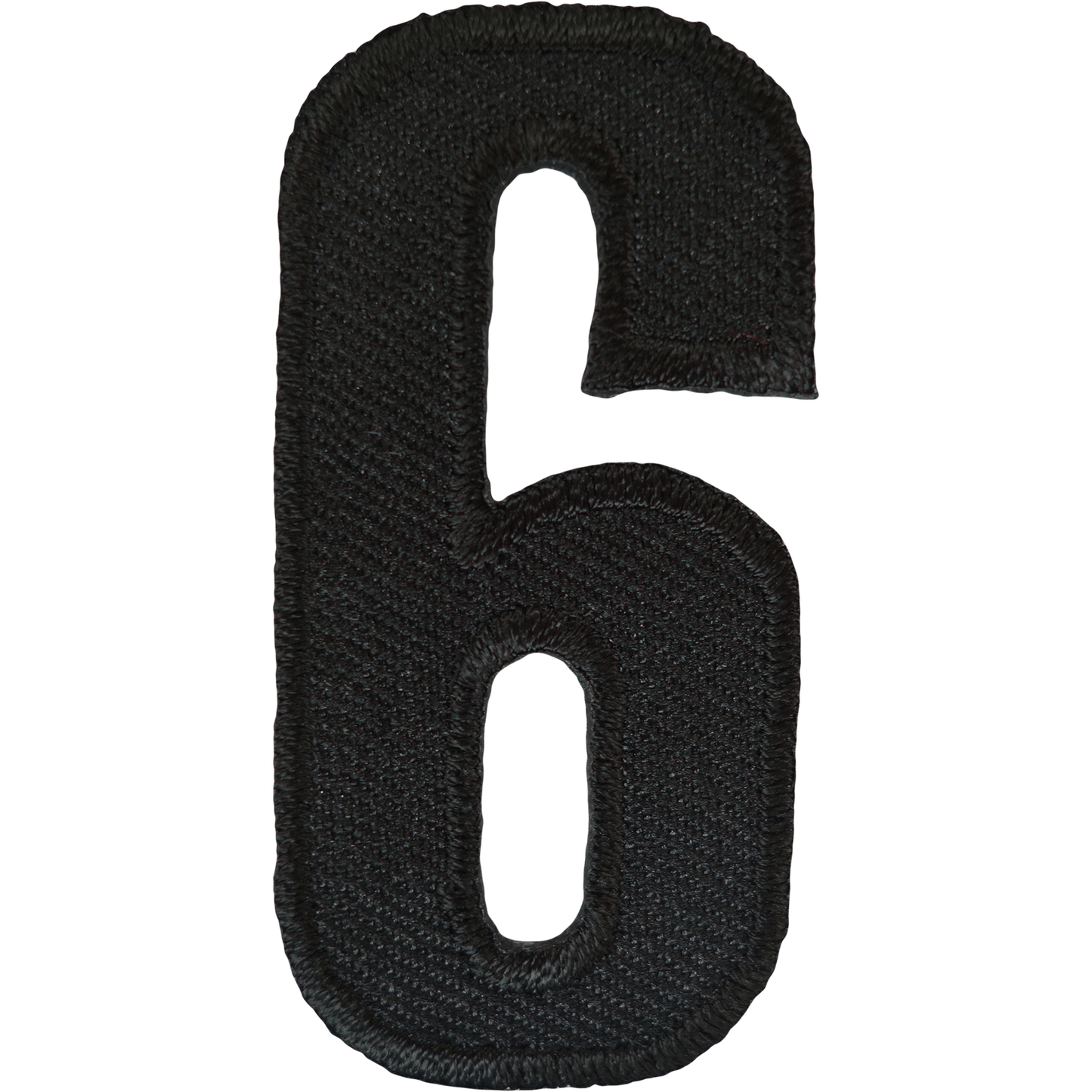 Number 6 ( Number Six ) Black Letter Number Iron Sew On Patches Badges Name Letters Numbers Badge Patch