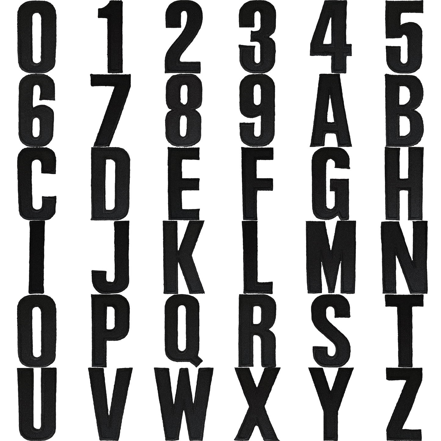 Black Letter Number Iron Sew On Patches Badges Name Letters Numbers Badge Patch