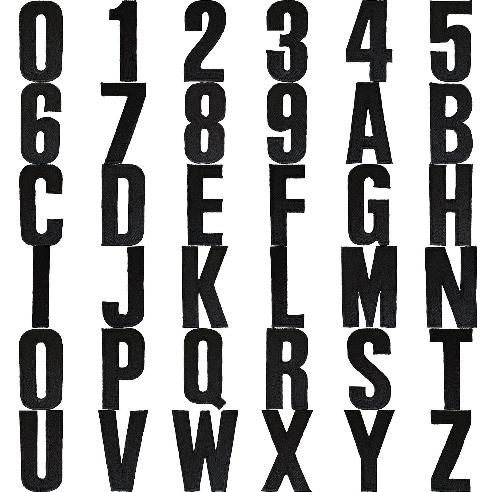 Black Letter Number Iron Sew On Patches Badges Name Letters Numbers Badge Patch