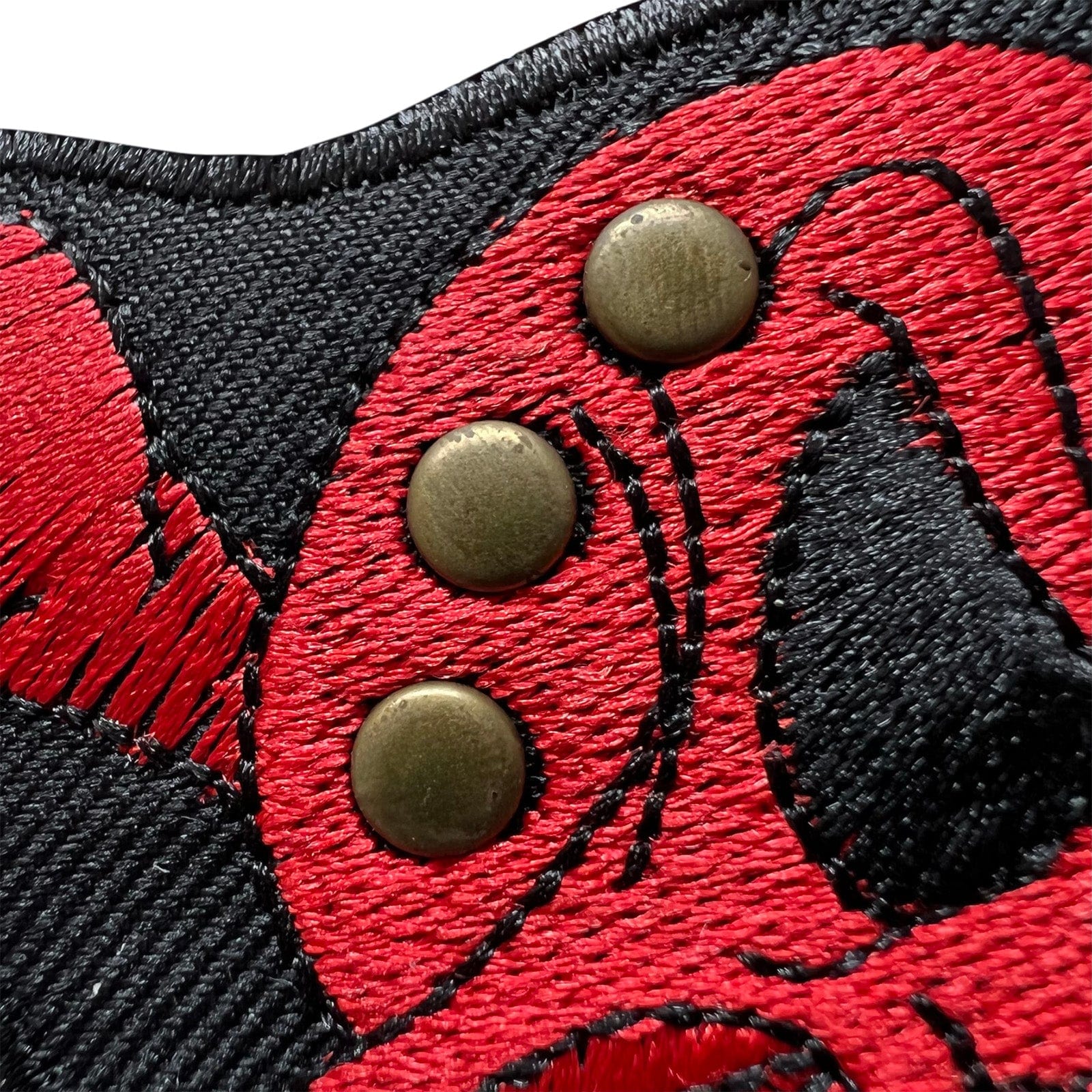 Black Red Skull and Crossbones Patch Iron Sew On Clothes Bag Embroidered Badge