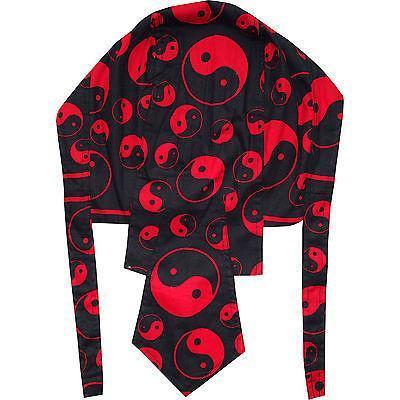 Black Red Yin and Yang Symbol Sign Zandana Bandana Doo Do Du Rag Biker Hat Cap Black Red Yin and Yang Symbol Sign Zandana Bandana Doo Do Du Rag Biker Hat Cap