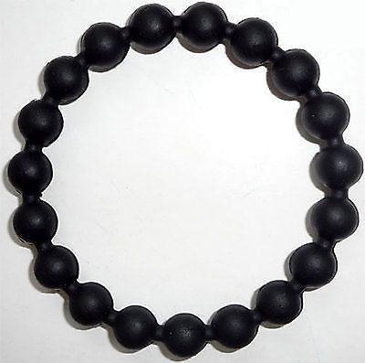Black Rubber Silicone Ball Friendship Charm Bracelet Wristband Bangle Jewellery Black Rubber Silicone Ball Friendship Charm Bracelet Wristband Bangle Jewellery