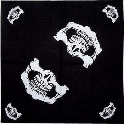 Black Skull Jaw Motorbike Biker Bandana Skeleton Under Helmet Mask Bandanna Hat