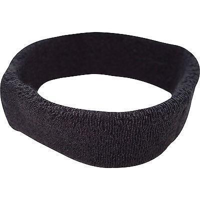 Black Sports Head Sweatband Hairband Sweat Band Headband Fitness Tennis Squash