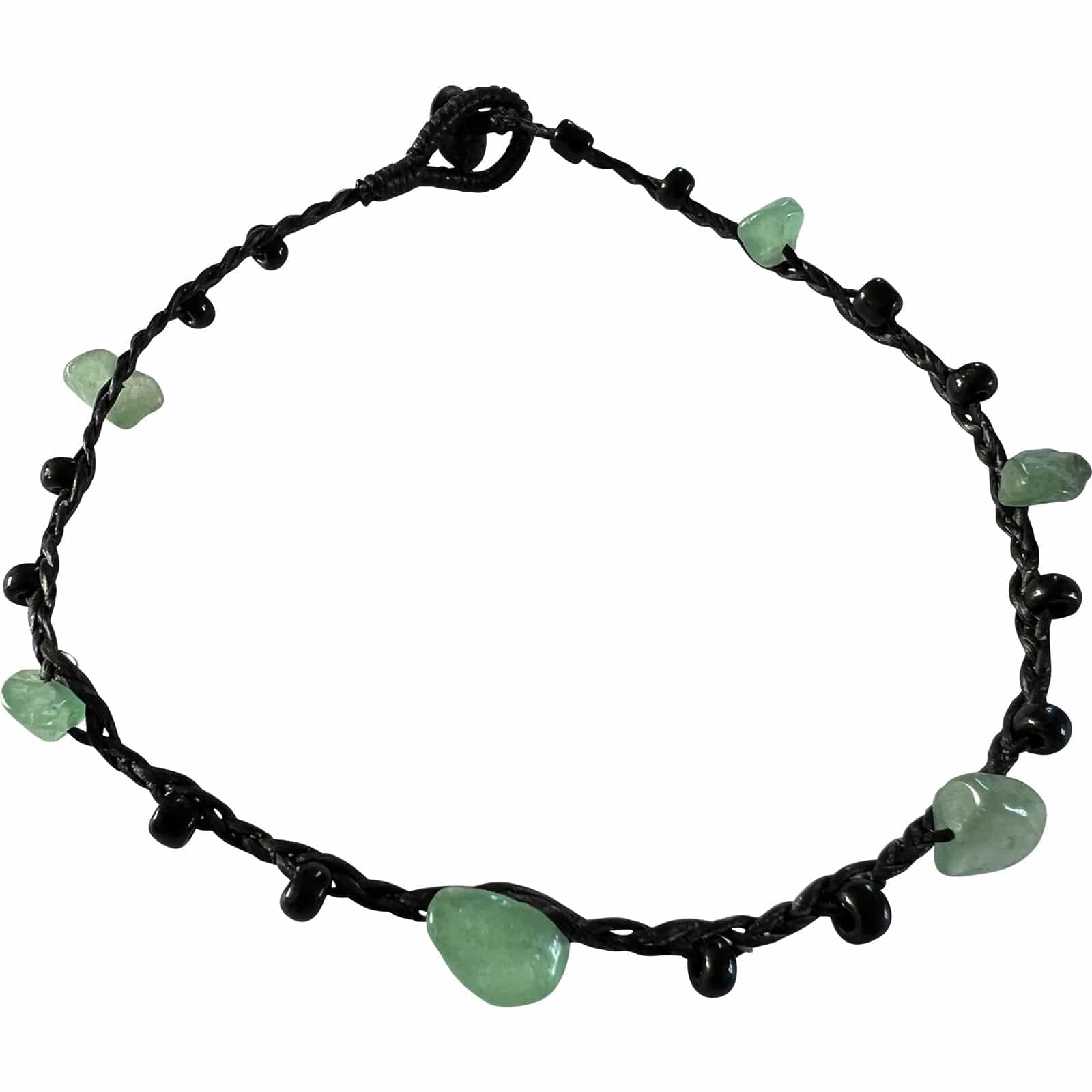 Black Turquoise Beads Anklet Foot Chain Ankle Bracelet Womens Handmade Jewellery