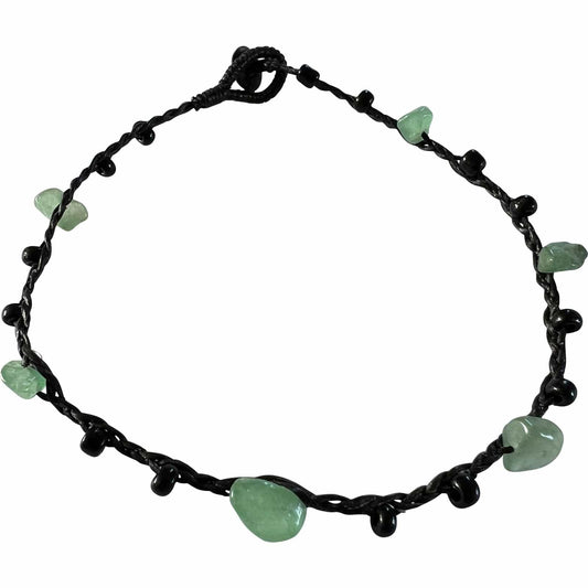 Black Turquoise Beads Anklet Foot Chain Ankle Bracelet Womens Handmade Jewellery