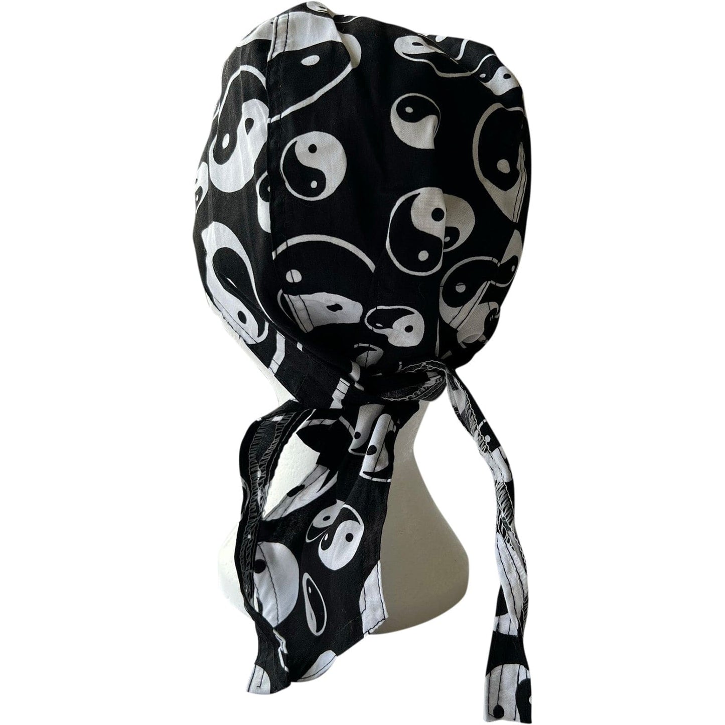 Black White Yin Yang Bandana Zandana Hairband Headband Headscarf Durag Hat Cap