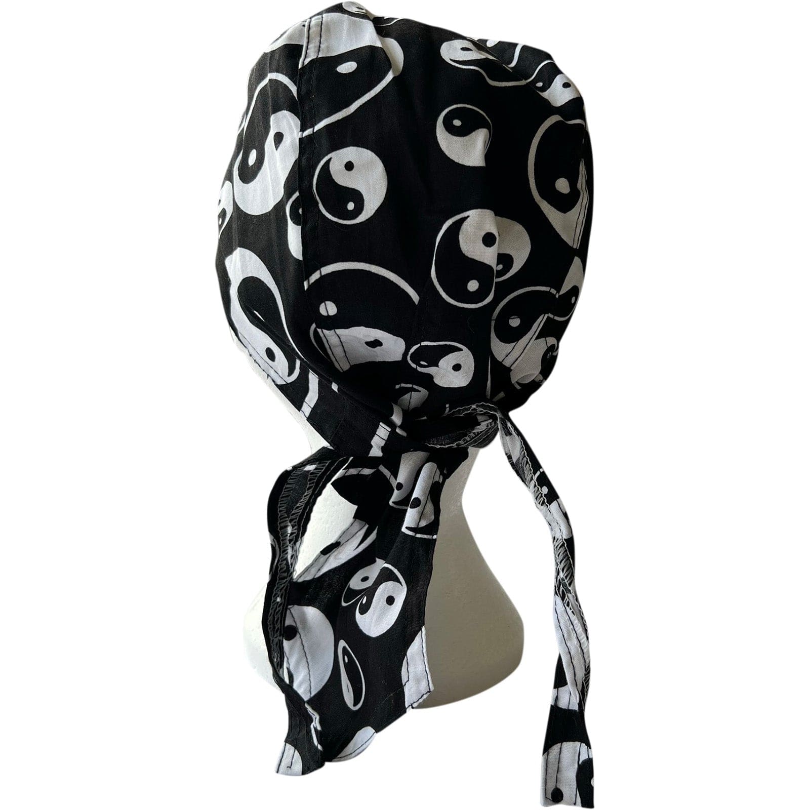 Black White Yin Yang Bandana Zandana Hairband Headband Headscarf Durag Hat Cap