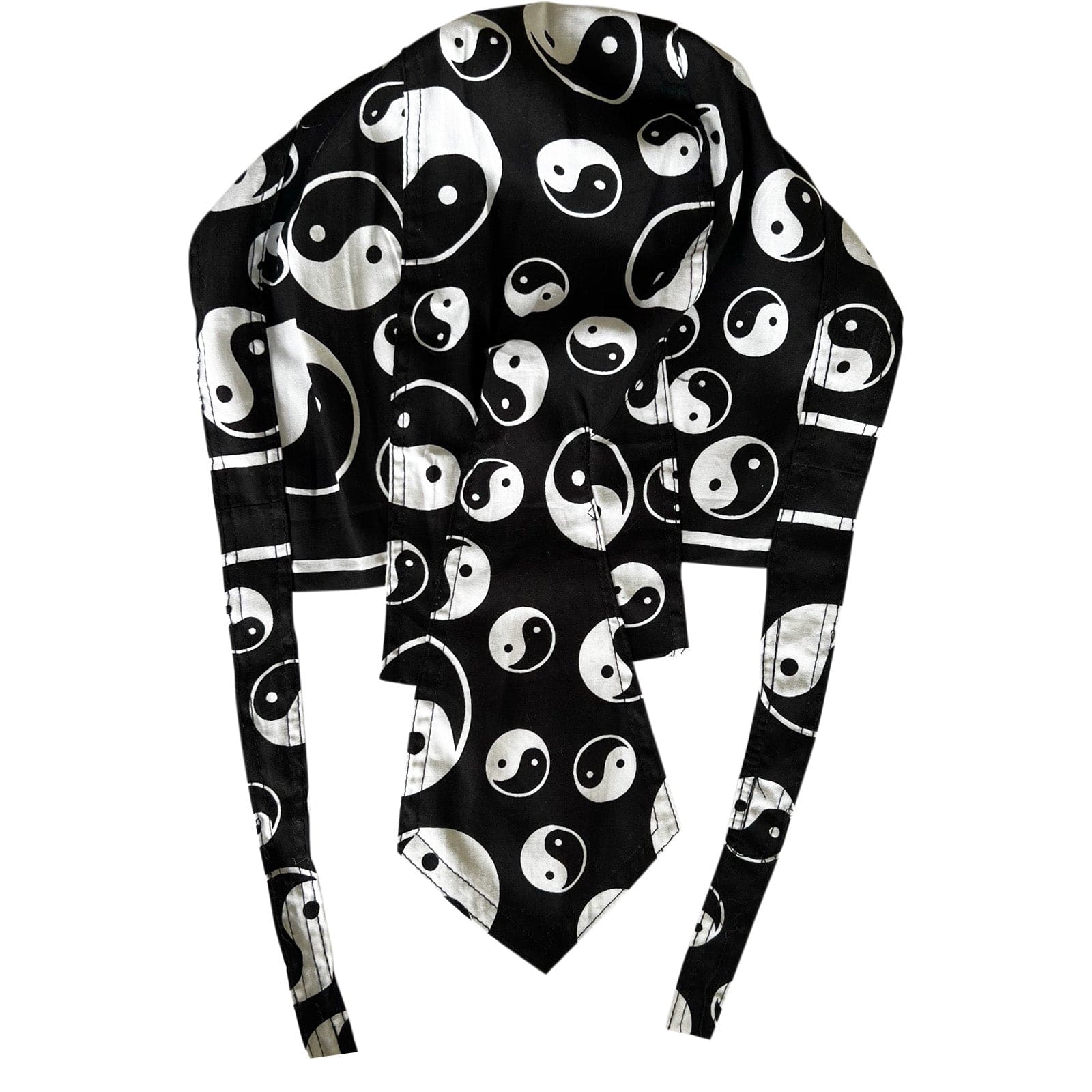 Black White Yin Yang Bandana Zandana Hairband Headband Headscarf Durag Hat Cap