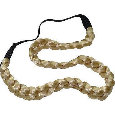 Blonde Elastic Plaited Hairband Headband Braided Plait Alice Hair Band Accessory Blonde Elastic Plaited Hairband Headband Braided Plait Alice Hair Band Accessory
