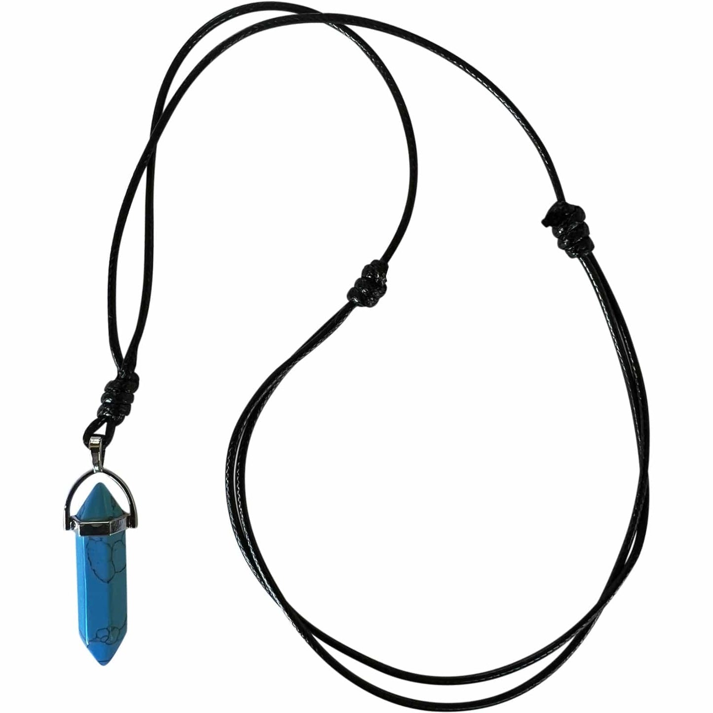 Blue Howlite Crystal Necklace Pendant Womens Mens Girls Natural Gemstone Jewellery