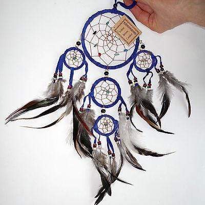 Blue Indian Web Dreamcatcher Boys Girls Bedroom Decoration Small Dream Catcher
