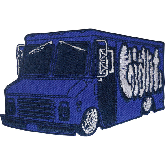 Blue Van Patch Iron Sew On Clothes Truck Embroidery Applique Embroidered Badge