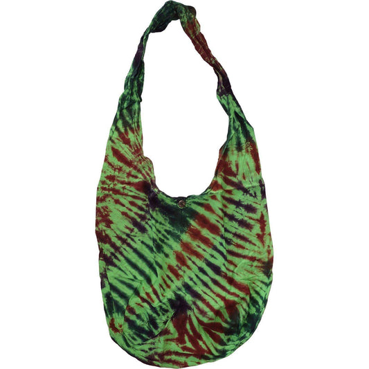 Bohemian Tie Dye Green Sling Handbag Purse Ladies Women Men Kid Boy Girl Child