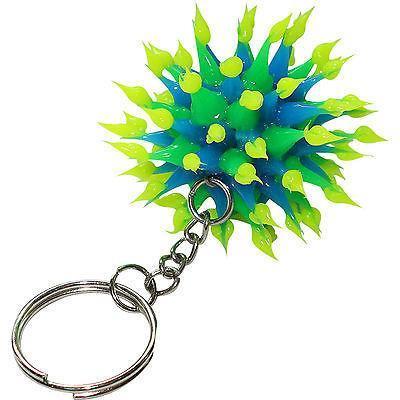 Bright Funky Spiky Ball Keyring Rubber Silicone Keychain Key Chain Fob Fun Toy Bright Funky Spiky Ball Keyring Rubber Silicone Keychain Key Chain Fob Fun Toy