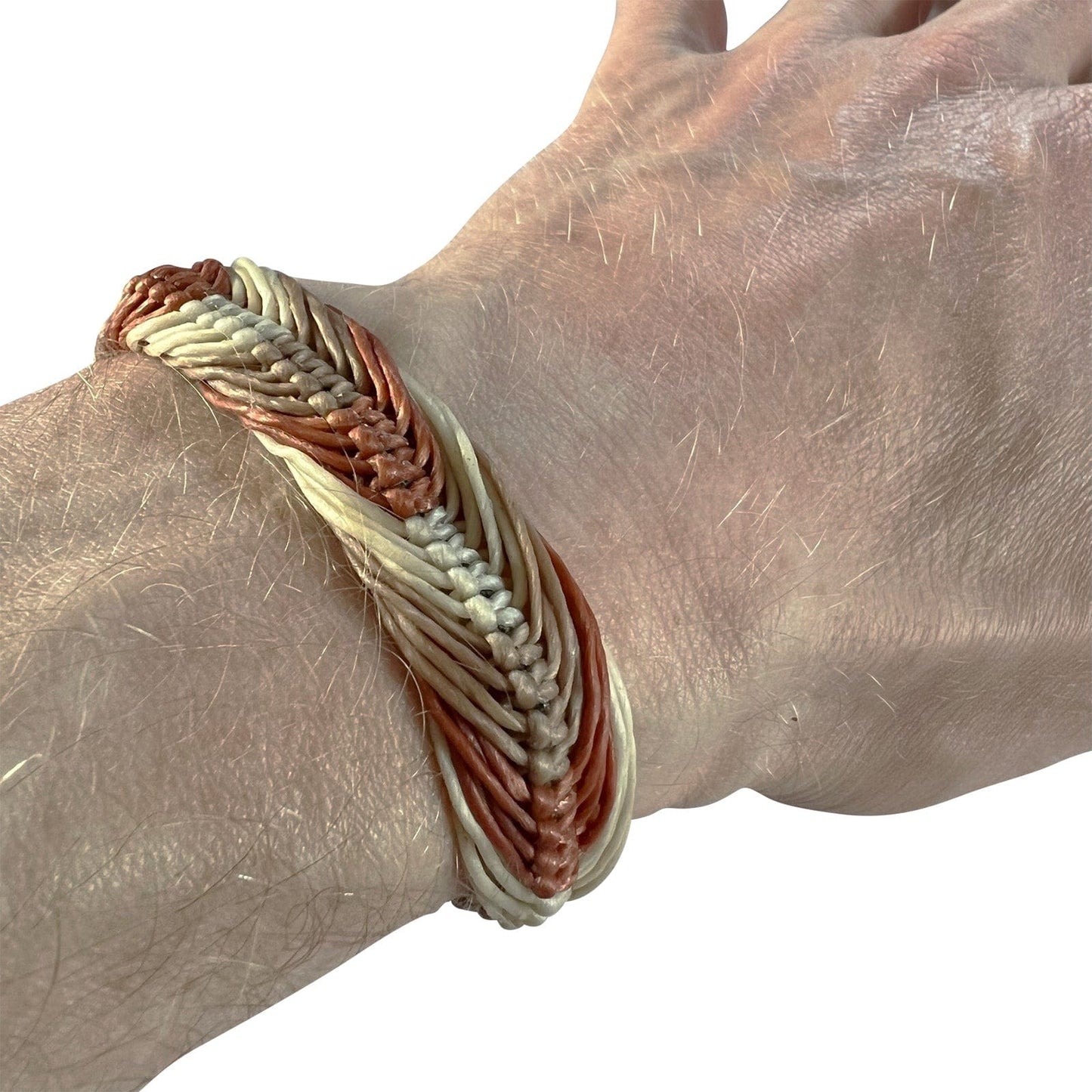 Brown Beige Bracelet Wristband Bangle Mens Womens Boys Girls Handmade Jewellery