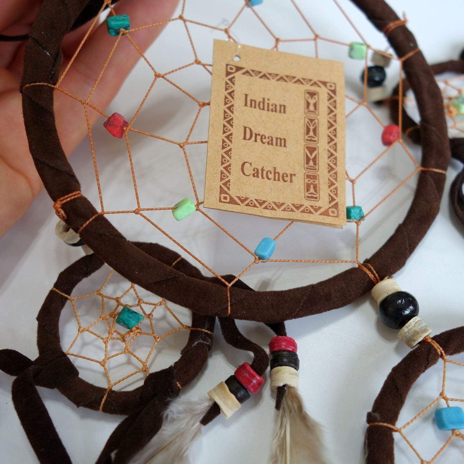 Brown Indian Dreamcatcher Childrens Kids Bedroom Decoration Small Dream Catcher
