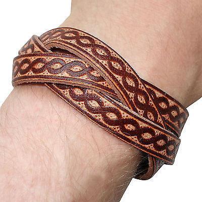 Brown Leather Surfer Bracelet Urban Fashion Wristband Bangle Mans Boy Woman Lady