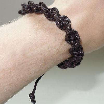 Brown Rope Cord Chunky Surfer Bracelet Wristband Bangle Mens Ladies Boys Girls Brown Rope Cord Chunky Surfer Bracelet Wristband Bangle Mens Ladies Boys Girls