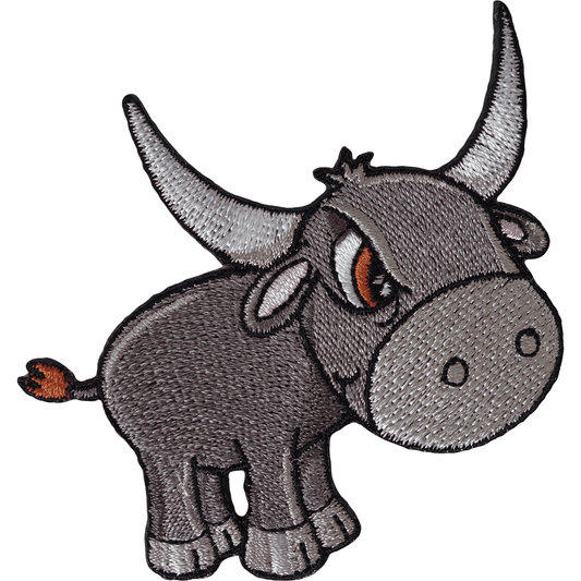 Buffalo Iron On Patch Sew On Embroidered Badge Animal Cow Bison Bull Embroidery