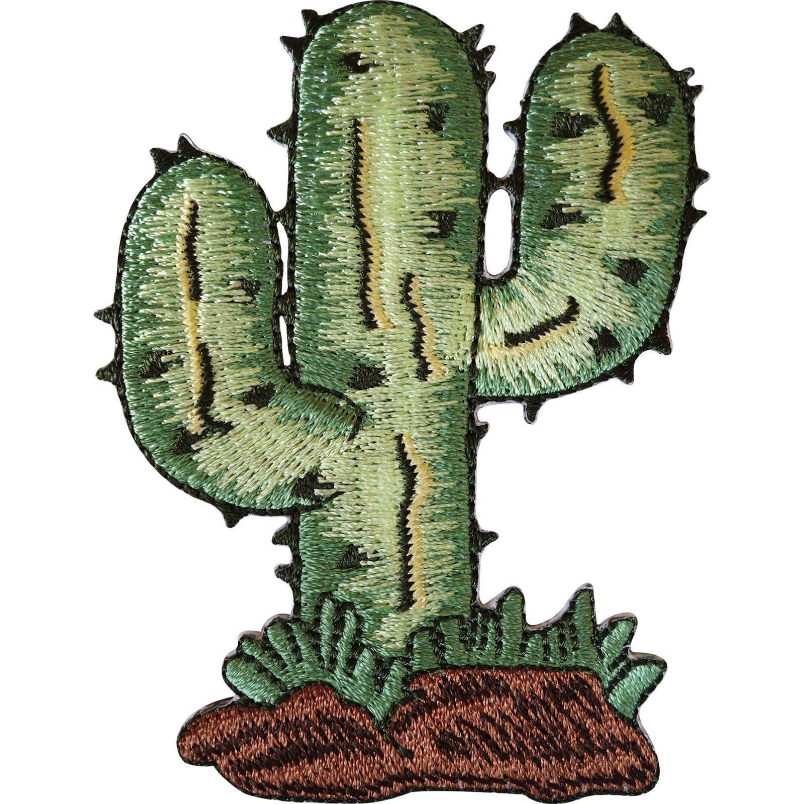 Cactus Iron On Patch / Sew On Clothes Jacket Jeans Bag Plant Embroidered Badge