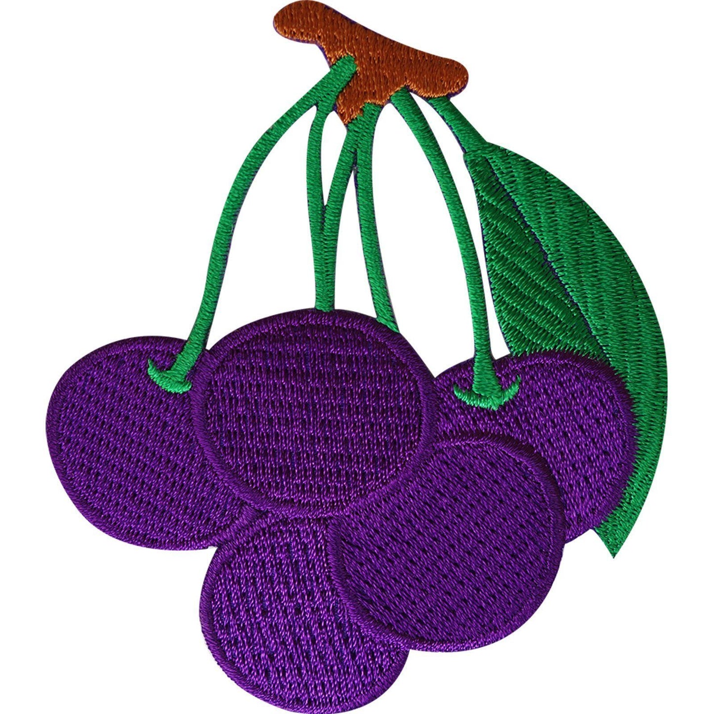 Cherry Patch Embroidered Iron Sew On Clothes Bag Fruit Cherries Embroidery Badge