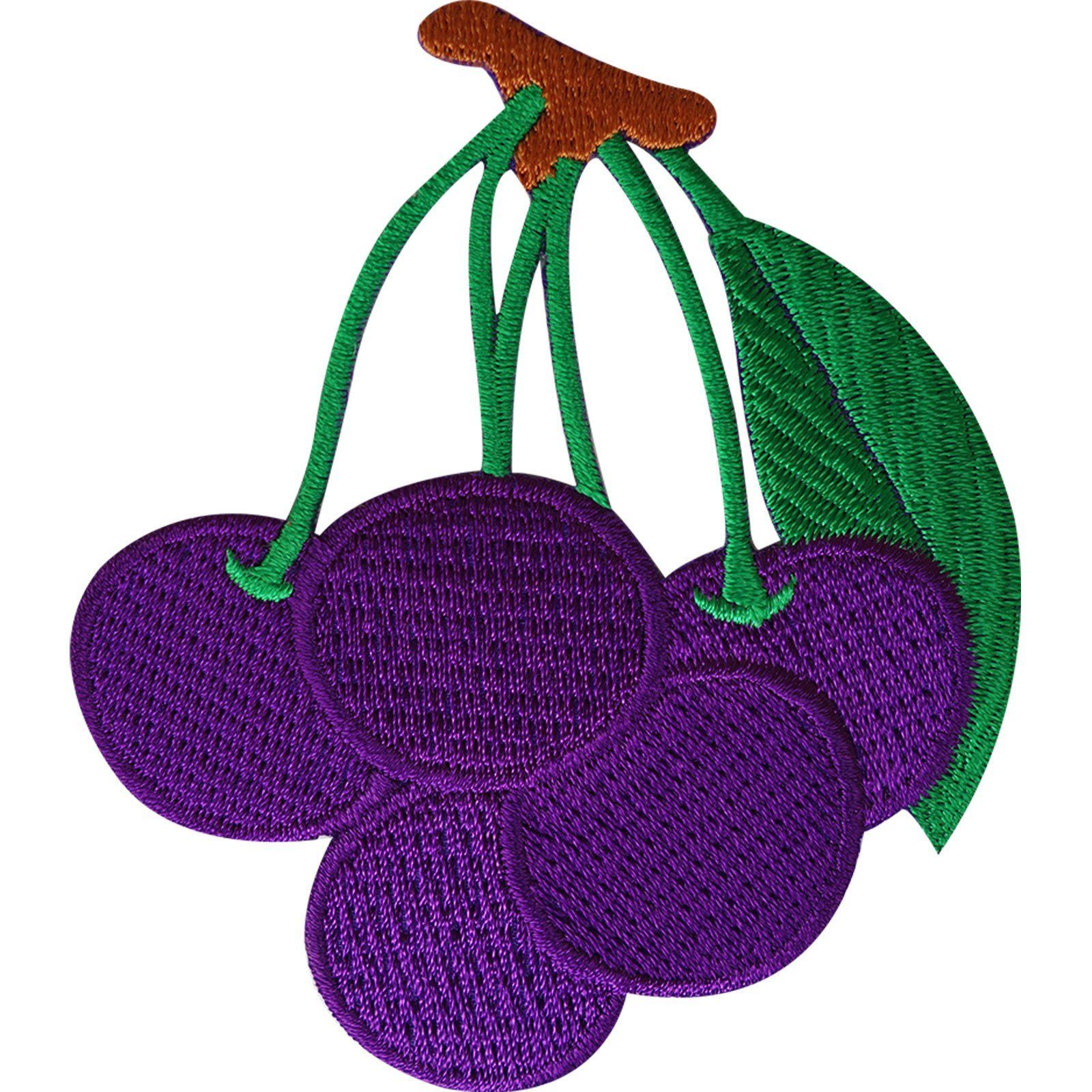 Cherry Patch Embroidered Iron Sew On Clothes Bag Fruit Cherries Embroidery Badge