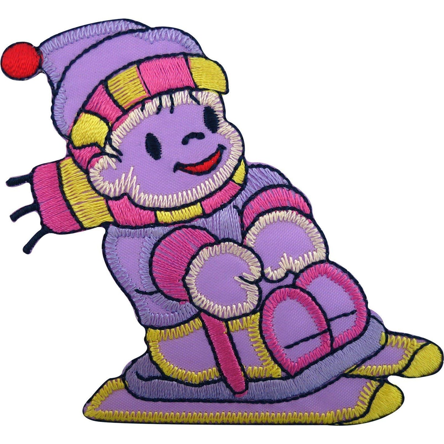 Christmas Patch Sew On / Iron On Badge Embroidered Snow Sledge XMAS Decoration