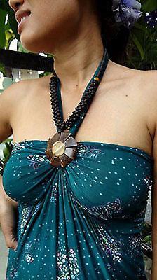 Coconut Wooden Beaded Pendant Chain Wood Necklace Womens Ladies Girls Jewellery Coconut Wooden Beaded Pendant Chain Wood Necklace Womens Ladies Girls Jewellery