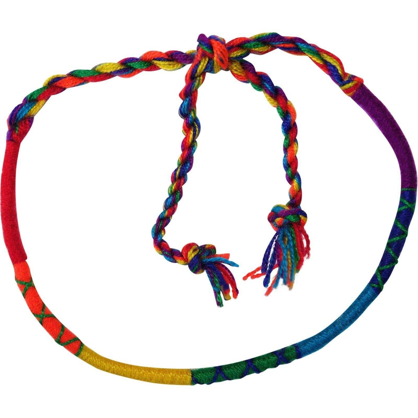 Cotton Rainbow Bracelet Wristband Bangle Mens Womens Ladies Boys Girls Jewellery