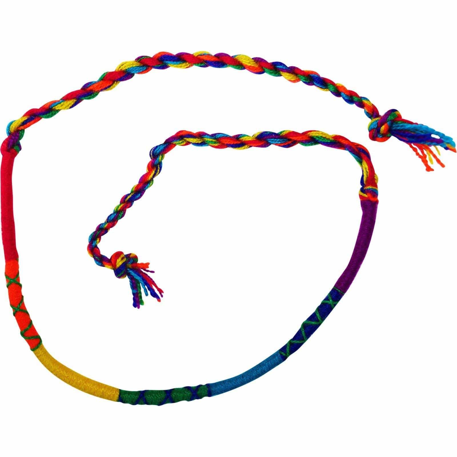 Cotton Rainbow Bracelet Wristband Bangle Mens Womens Ladies Boys Girls Jewellery