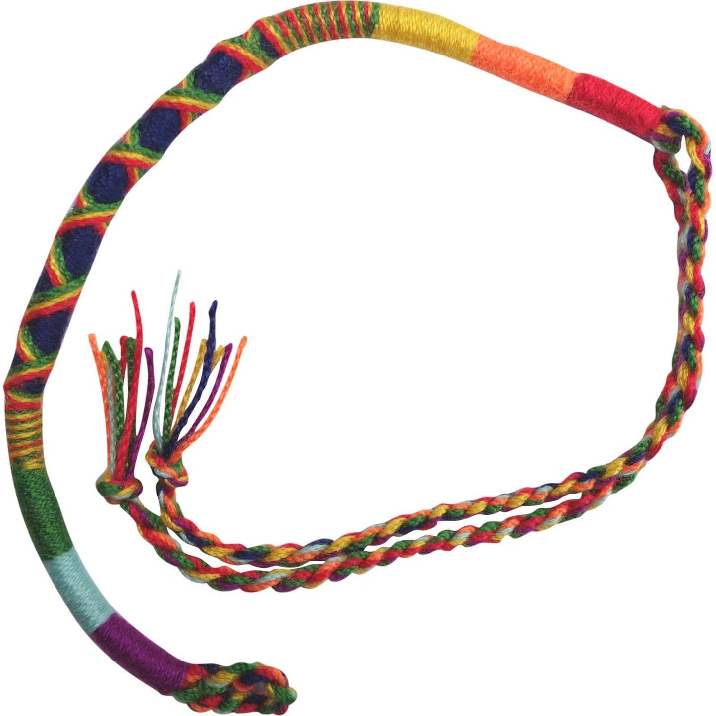 Cotton Rainbow Bracelet Wristband Bangle Mens Womens Ladies Boys Girls Jewelry