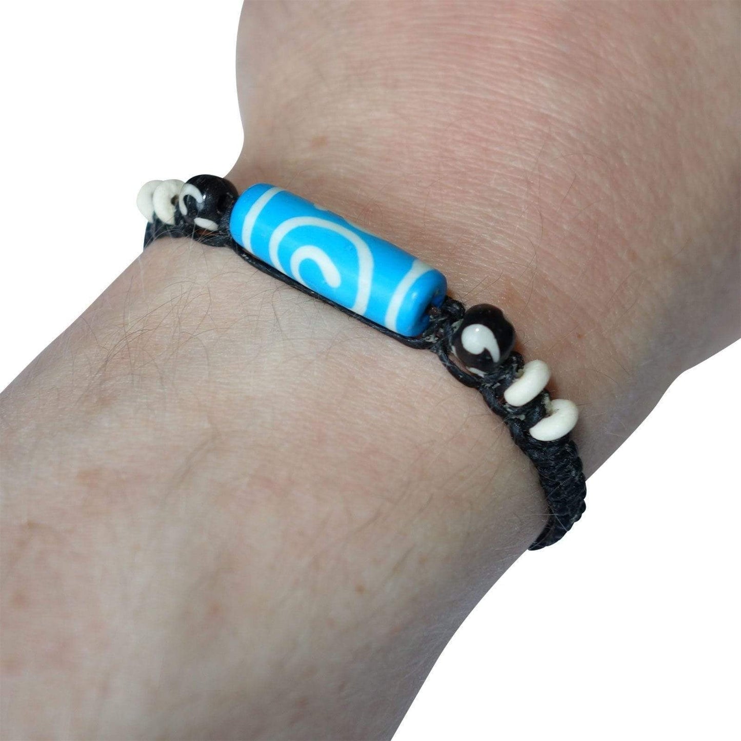 Cotton Wristband Beaded Bracelet Bangle Mens Womens Ladies Boys Girls Jewellery