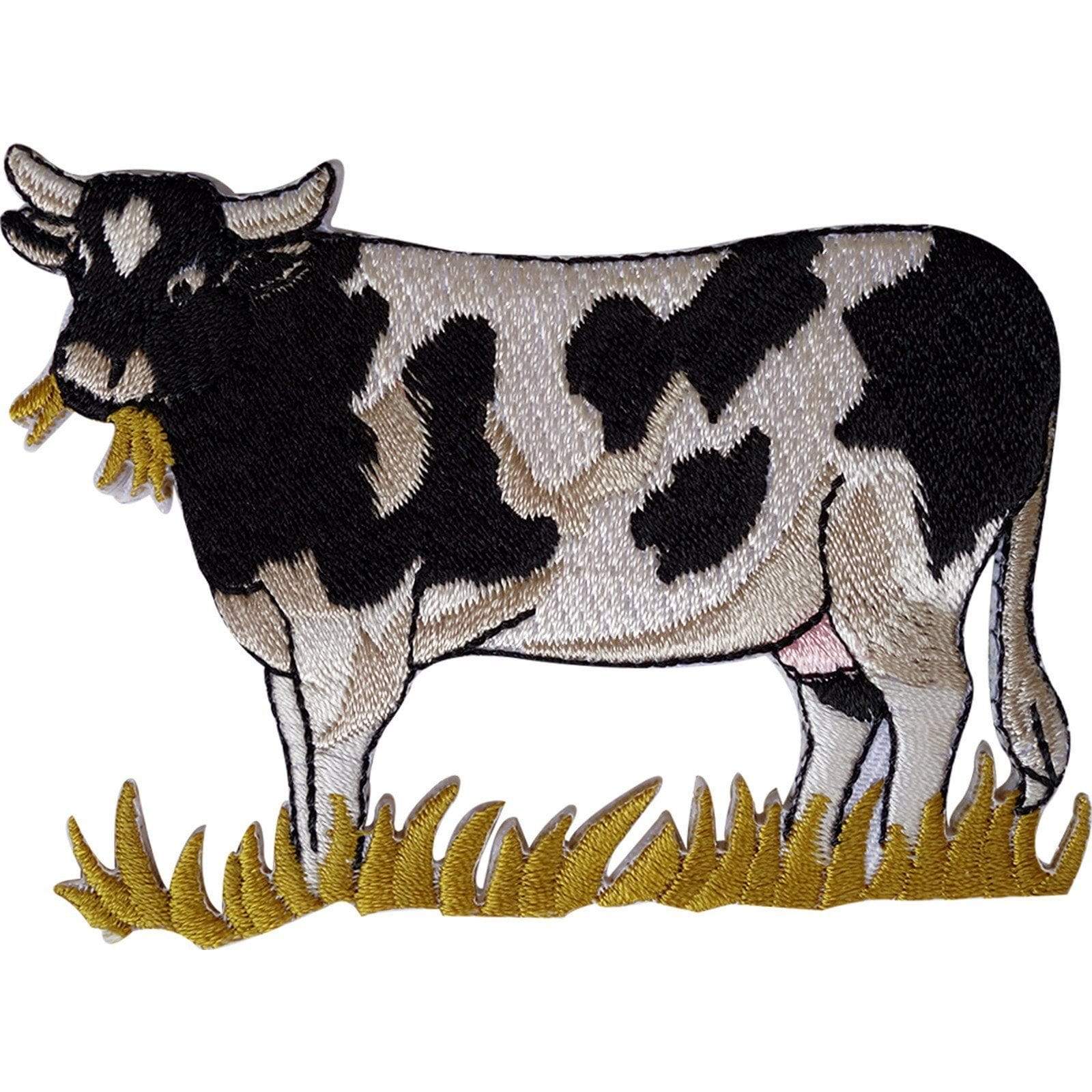 Cow Patch Label Cow Patch Embroidered Iron Sew On Clothes Badge Farm Animal Embroidery