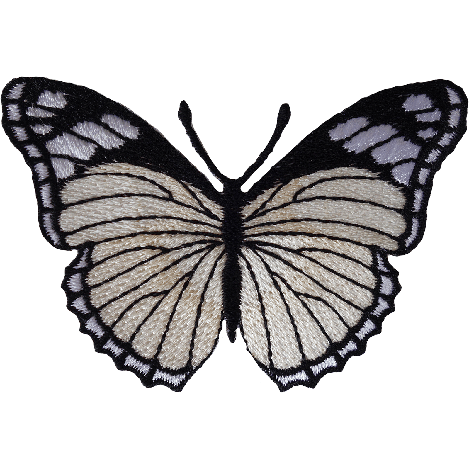 Cream Butterfly Patch Iron On Sew On Jeans Dress T Shirt Skirt Embroidered Badge