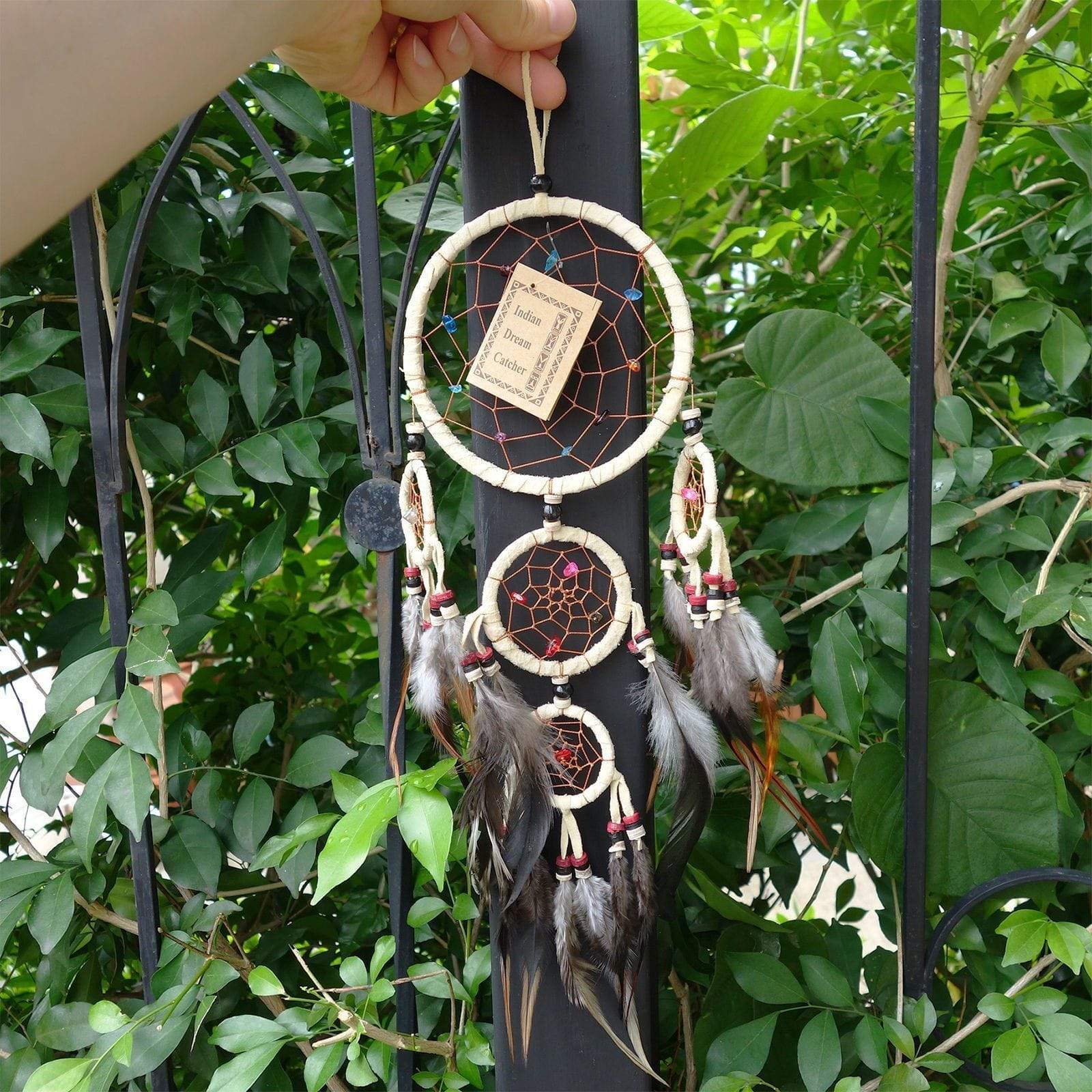 Cream Indian Dreamcatcher Childrens Kids Bedroom Decoration Small Dream Catcher