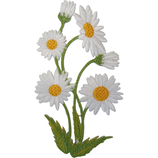 Daisy Flower Patch Iron Sew On Clothes Jeans T Shirt Dress Bag Embroidered Badge