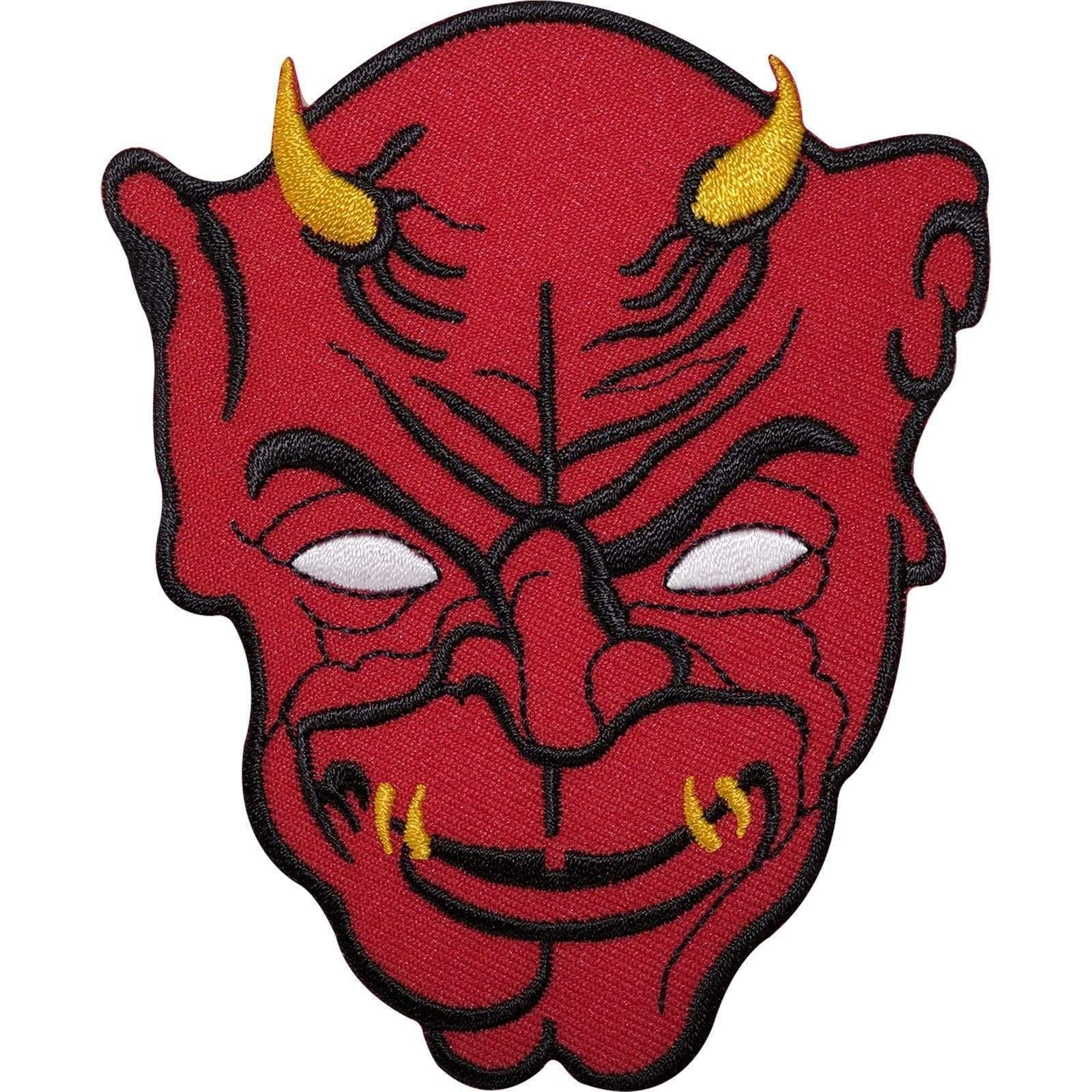 Devil Embroidered Iron / Sew On Patch Motorbike Jacket Embroidery Applique Badge
