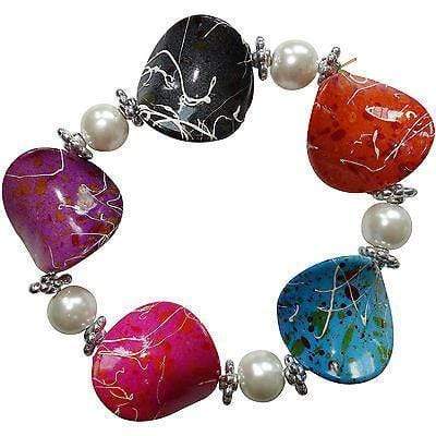 Elastic Charm Bead Pearl Bracelet Wristband Bangle Ladies Womens Girls Jewellery Elastic Charm Bead Pearl Bracelet Wristband Bangle Ladies Womens Girls Jewellery