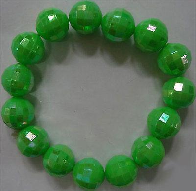 Elastic Green Disco Ball Shamballa Bracelet Wristband Bangle Kid Girls Jewellery Elastic Green Disco Ball Shamballa Bracelet Wristband Bangle Kid Girls Jewellery