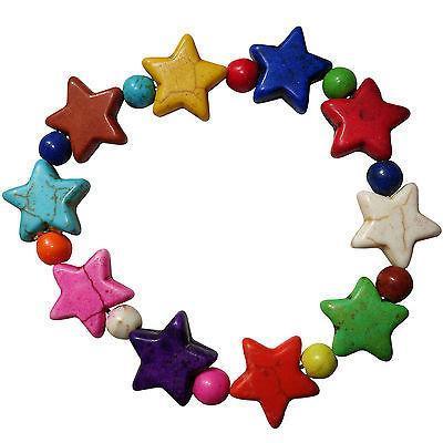 Elastic Star Charm Beads Bracelet Wristband Bangle Ladies Womens Girls Jewellery Elastic Star Charm Beads Bracelet Wristband Bangle Ladies Womens Girls Jewellery