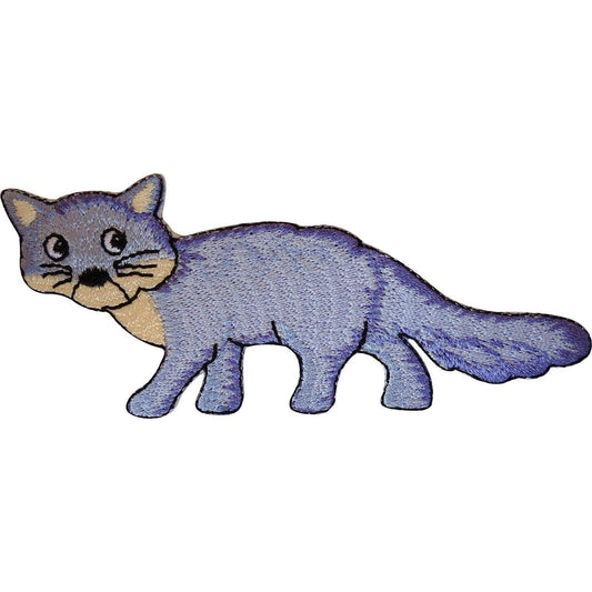 Embroidered Fox / Cat Iron On Badge Sew On Patch Clothes Bag Embroidery Applique