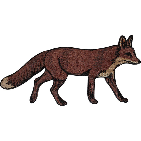 Embroidered Fox Iron On Badge Sew On Patch Animal Clothing Embroidery Applique