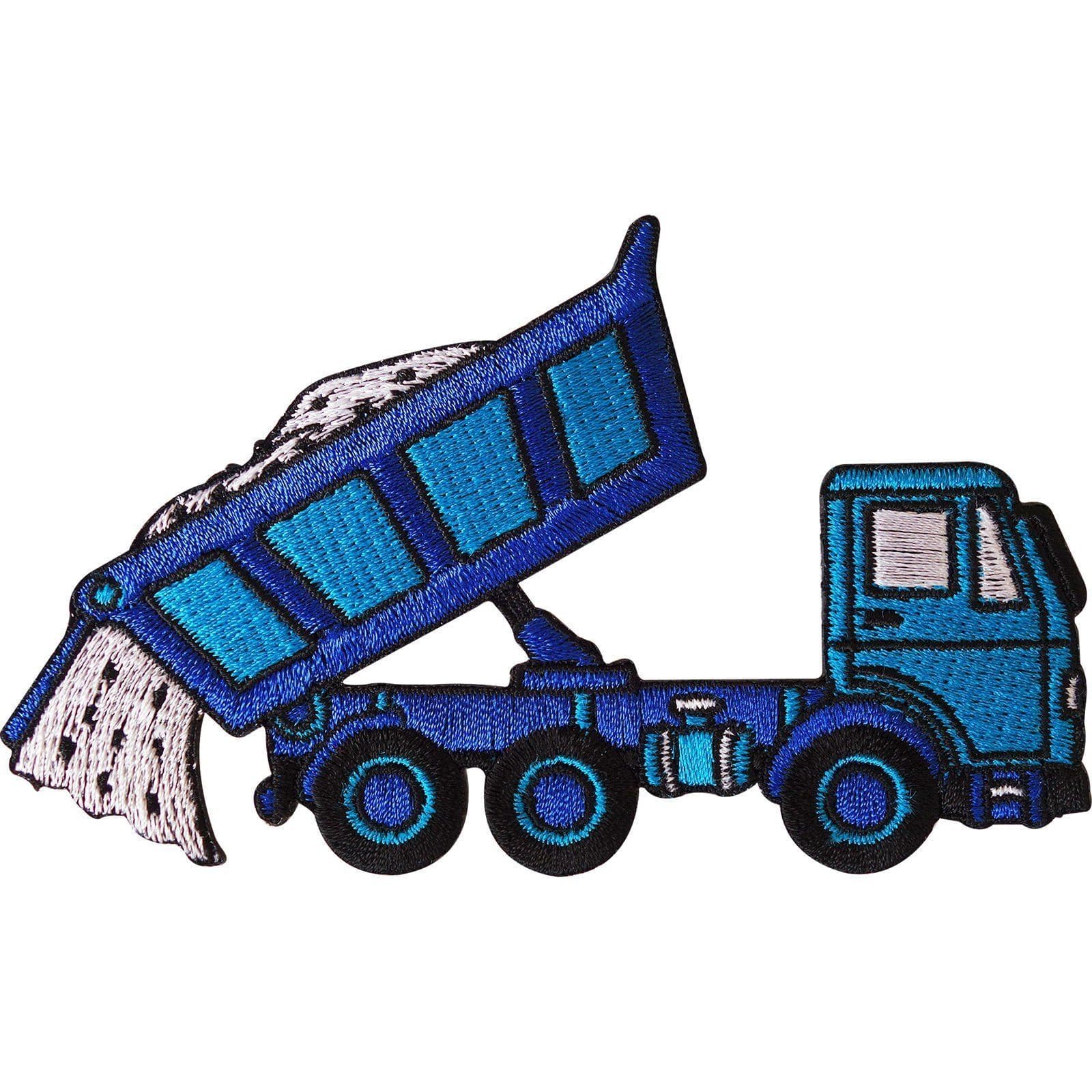 Embroidered Iron On Dumper Truck Patch Sew On Tipper Badge for Boys Jackets Bags