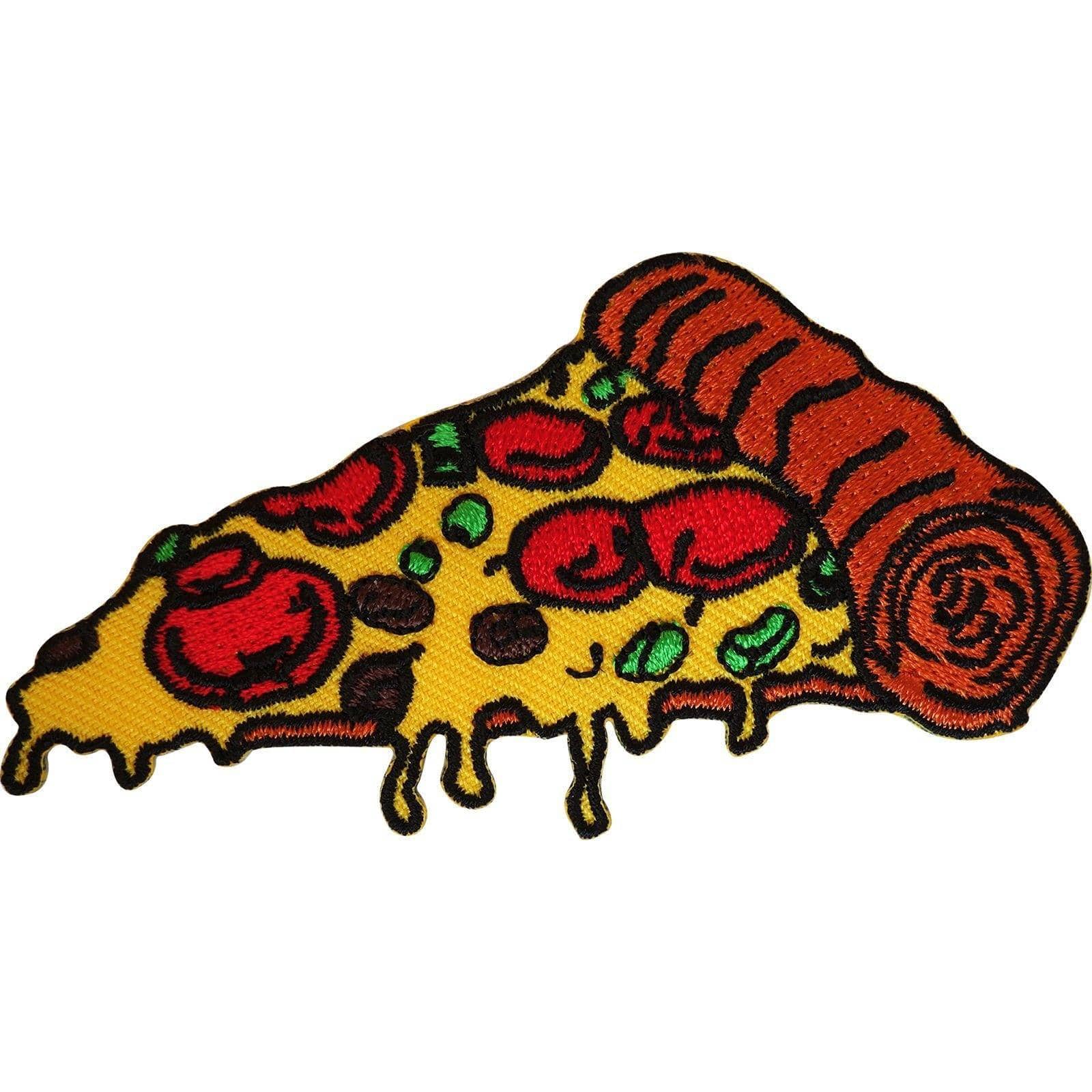 Embroidered Pizza Iron On Patch Sew On Badge Fast Food Cloth Embroidery Applique