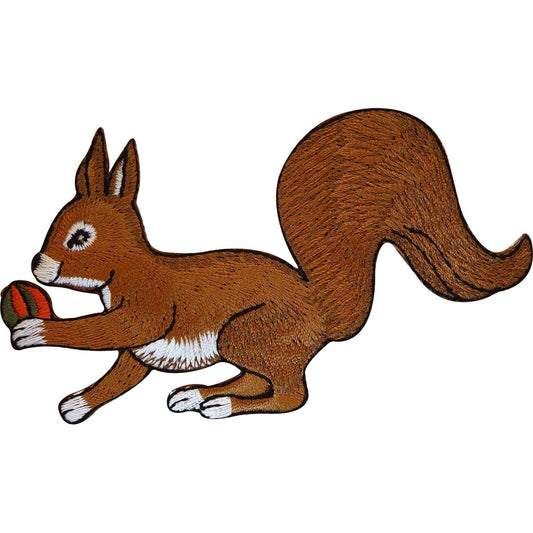 Embroidered Squirrel Iron On Patch Sew On Badge Cloth Animal Embroidery Applique
