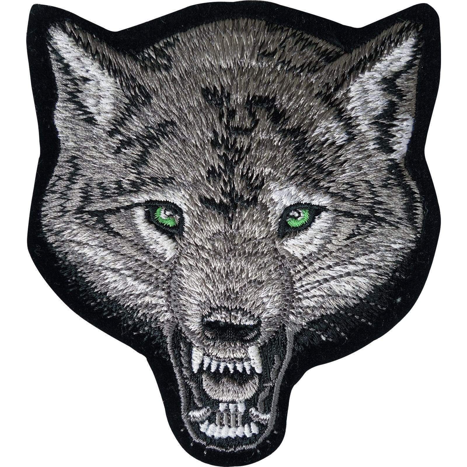 Embroidered Wolf Head Iron On Patch Sew On Embroidery Badge Werewolf A